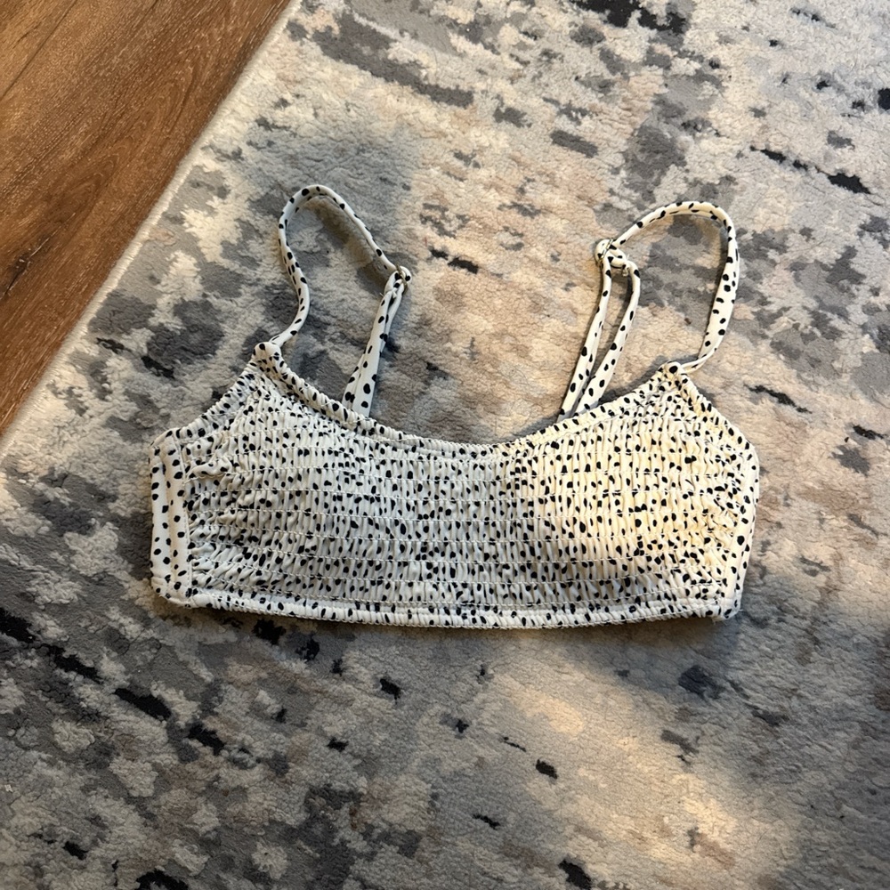 Spotted White and Black Crop Top